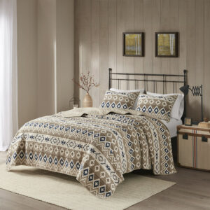 Montana Printed Cotton Oversized Quilt Mini Set in Tan From Woolrich