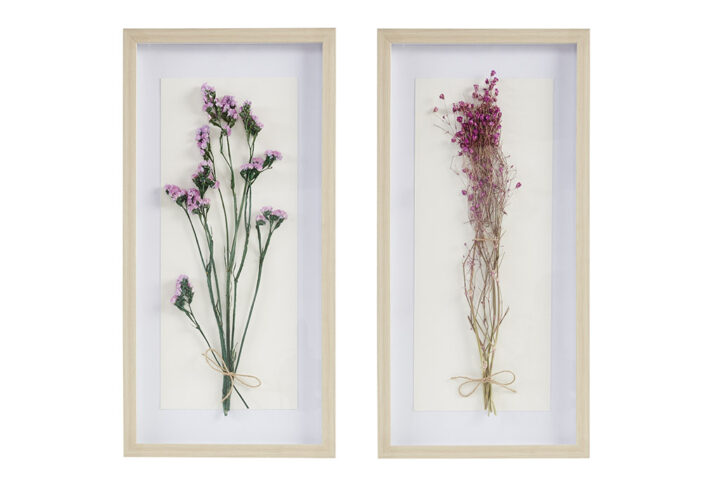 Avant Garden Dried Flower 2-piece Shadow Box Wall Decor Set in Multi From Madison Park