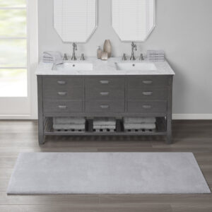 Marshmallow Bath Rug in Grey From Madison Park Signature