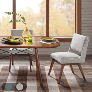 BOOMERANG Dining Chair (Set of 2) in Light Grey From INK+IVY