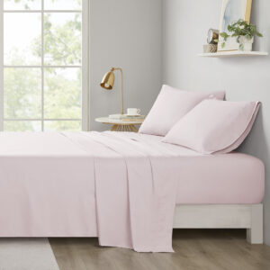 Microfiber All Season Soft Touch Sheet Set in Blush From Intelligent Design