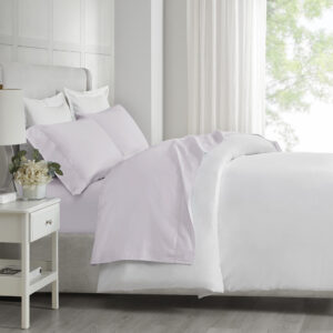 500 Thread Count Egyptian Cotton Deep Pocket Sheet Set in Lilac From Madison Park