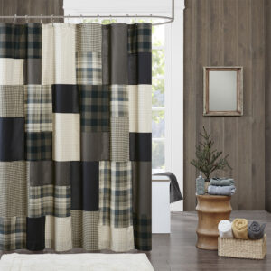 Winter Hills 100% Cotton Shower Curtain in Tan From Woolrich