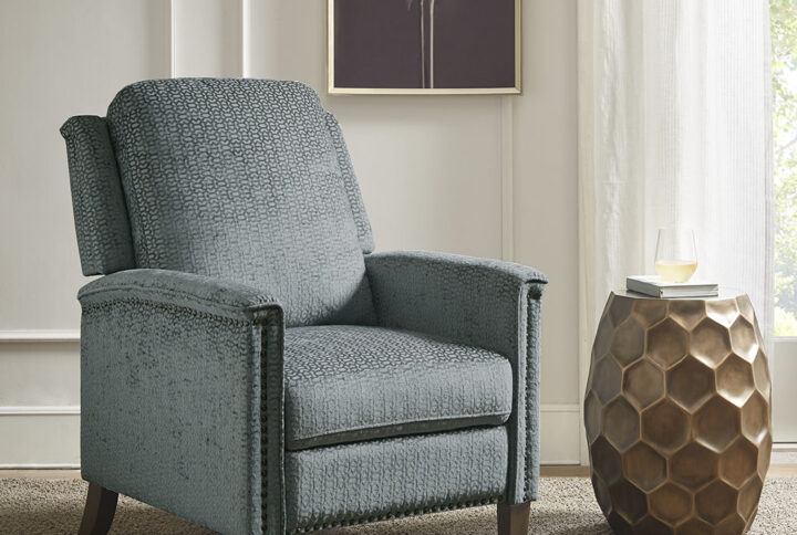 Salina Push Back Recliner in Grey From Madison Park