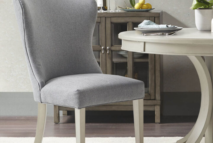 Helena Dining Side Chair in Light Grey From Madison Park Signature