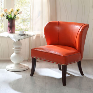 Hilton Armless Accent Chair in Orange From Madison Park