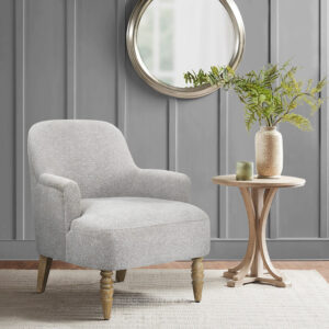 Jada Upholstered Accent Chair in Light Grey From Martha Stewart