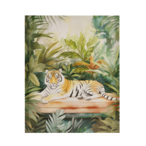 Jungle Feline Jungle Tiger Canvas Wall Art in Tiger Green Multi From Madison Park