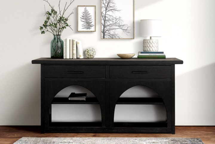 Grayson Accent Console in Black/Grey From Chapel Hill