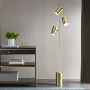 Alta 3-Light Metal Floor Lamp in Gold From INK+IVY