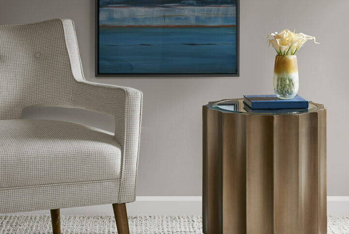 Valentina Accent Table in Bronze From Madison Park