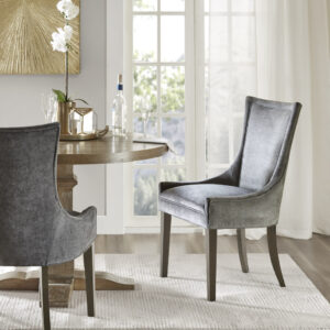 Ultra Dining Side Chair (set of 2) in Dark Gray From Madison Park Signature