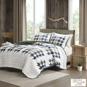 Hudson Oversized Cotton Quilt Mini Set in Green From Woolrich