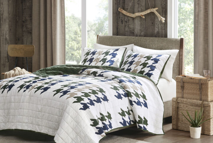 Hudson Oversized Cotton Quilt Mini Set in Green From Woolrich