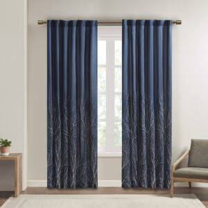 Andora Curtain Panel in Navy From Madison Park