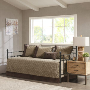 Boone 6 Piece Reversible Daybed Cover Set in Brown From Madison Park