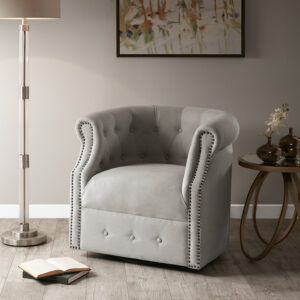 Owen Swivel Chair in Beige From Madison Park