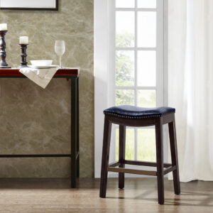 Belfast Saddle Counter Stool in Navy From Madison Park