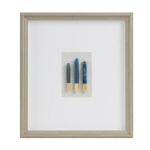 N/A Blue Natural Agate Double Mat Shadow Box Wall Decor in Blue From Martha Stewart