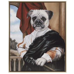 Pet Portrait Captain's Guard Pug Framed Canvas Wall Art in Captain Pug From Madison Park