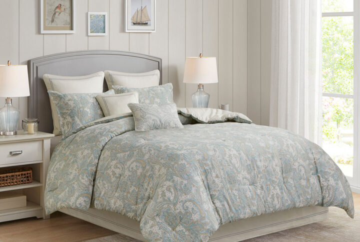 Chelsea Cotton Comforter Set in Blue From Harbor House