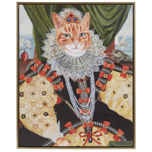 Pet Portrait Kitty Queen Belle Framed Canvas Wall Art in Queen Belle From Madison Park