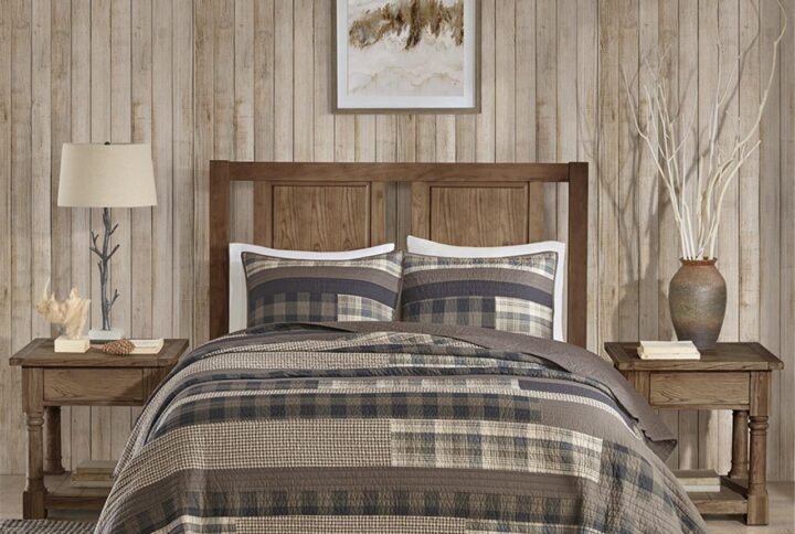 Winter Plains 100% Cotton Oversized Quilt Mini Set in Taupe From Woolrich