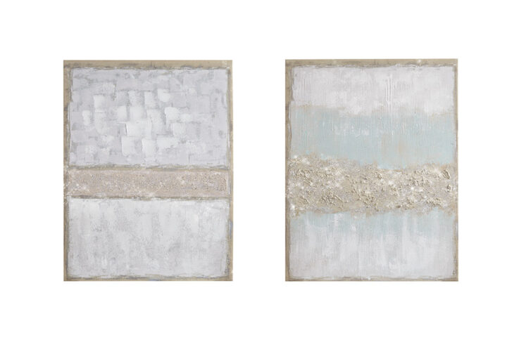 Radiant Flatland Hand Embellished Glitter 2-piece Canvas Wall Art Set in Multi From Madison Park