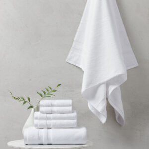 Plume 100% Cotton Feather Touch Antimicrobial Towel 6 Piece Set in White From Beautyrest