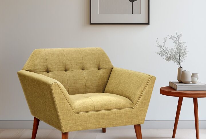 Newport Newport Wide Mid-Century Modern Lounge Chair in Pale Green From INK+IVY