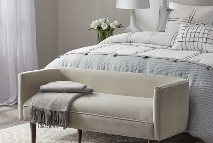 Farrah Accent Bench in Cream From Madison Park