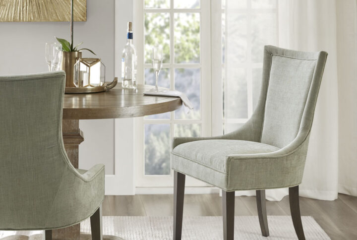 Ultra Dining Side Chair (set of 2) in Light Green Multi From Madison Park Signature