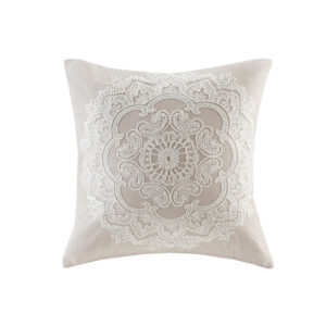 Suzanna Square Pillow in Taupe From Harbor House