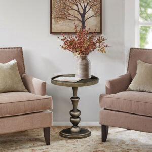 Del Mar Pedestal Accent Table in Bronze From Madison Park