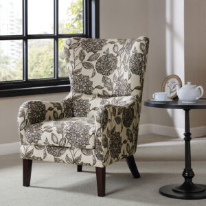 Arianna Swoop Wing Chair in Multi From Madison Park