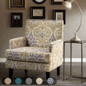 Colton Track Arm Club Chair in Grey Multi From Madison Park