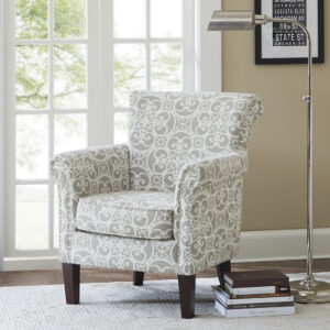 Brooke Tight Back Club Chair in Grey From Madison Park