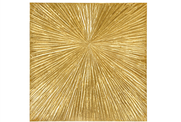 Sunburst Gold Hand Painted Dimensional Resin Wall Art in Gold From Madison Park Signature