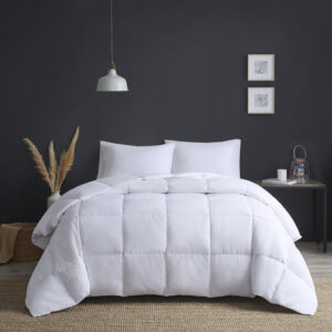 Heavy Warmth Goose Feather and Down Oversize Comforter in White From True North by Sleep Philosophy