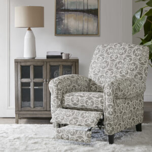 Kirby Push Back Recliner in Grey From Madison Park