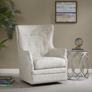 Ella Swivel Glider Chair in Cream From Madison Park