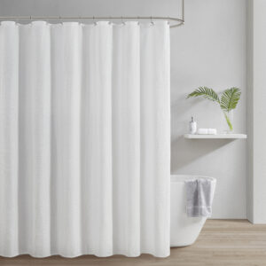 Calistoga Matelasse Shower Curtain in White From Croscill Casual