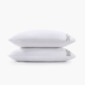 Signature Hem 300TC Cotton Pillowcases in Grey From Croscill