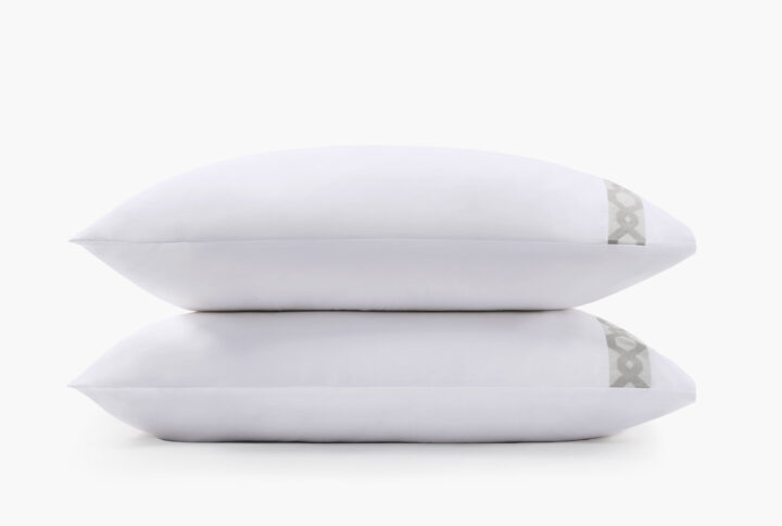 Signature Hem 300TC Cotton Pillowcases in Grey From Croscill