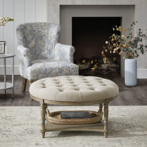 Cedric Accent Ottoman in Cream From Martha Stewart