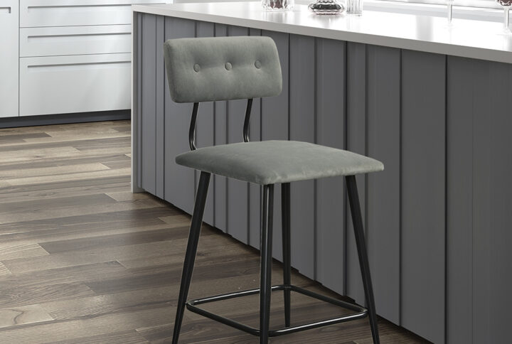 Henrick Counter Stool in Grey Multi From INK+IVY