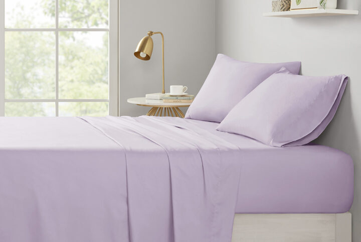 Microfiber All Season Soft Touch Sheet Set in Lavender From Intelligent Design