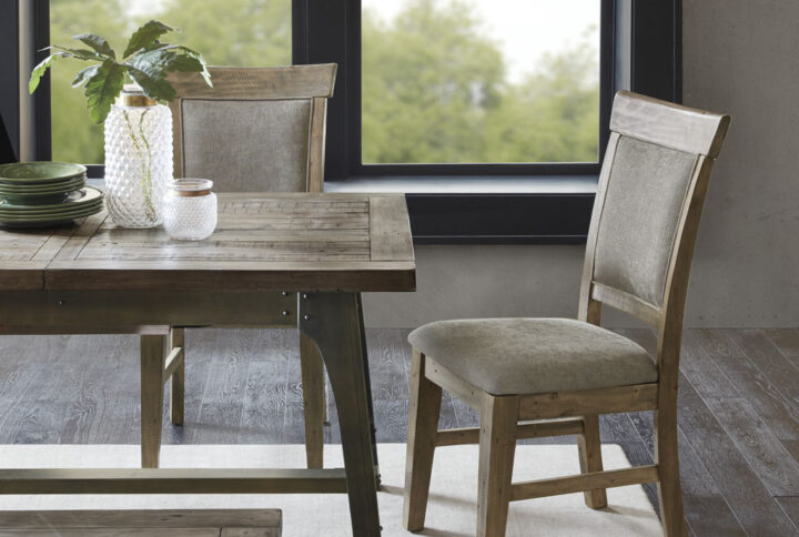 Oliver Dining Side Chair(Set of 2pcs) in Natural/Grey From INK+IVY