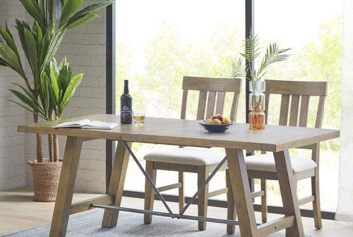 Sonoma Rectangle Dining Table in Reclaimed Grey From INK+IVY