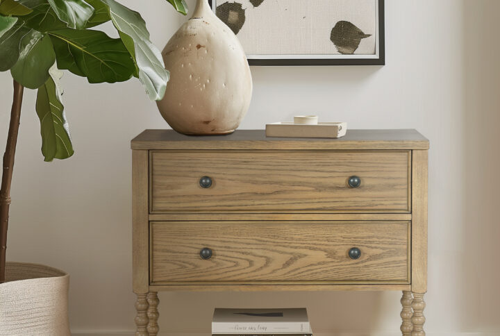 Beckett 2 Drawer Accent Chest in Natural From Madison Park Signature